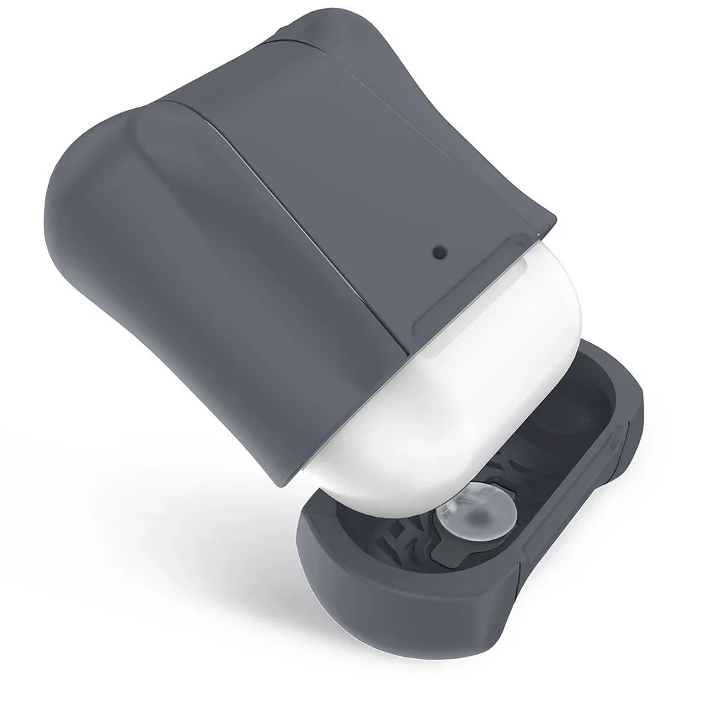 Itskins Spectrum Solid Case For Airpods 1&2 - Grey - Tashqila Itskins Spectrum Solid Case For Airpods 1&2 - Grey - Tashqila